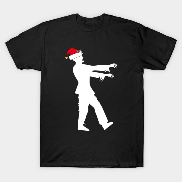 Funny Christmas Zombie T-Shirt by epiclovedesigns